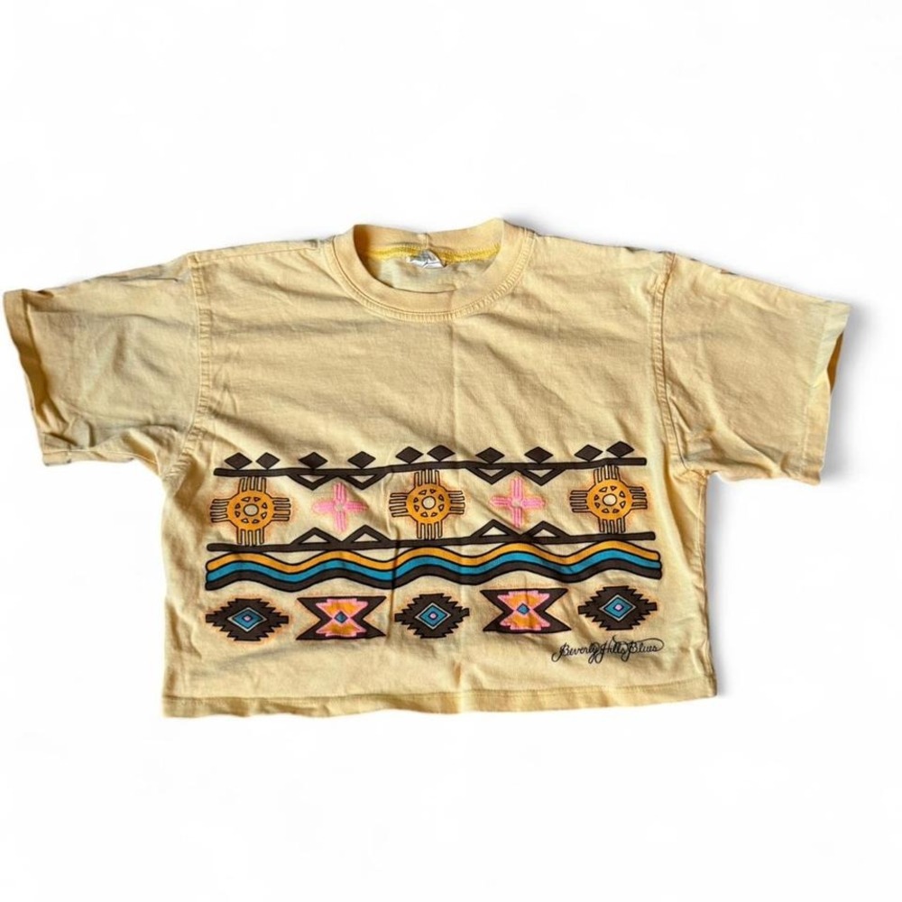 Vintage Beverly Hills Blues Cropped TShirt